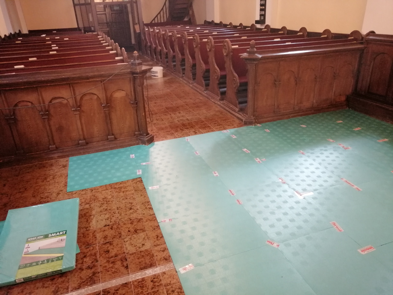 Infra padlófűtés korszerűsítés Evangélikus egyház Szeged (14)