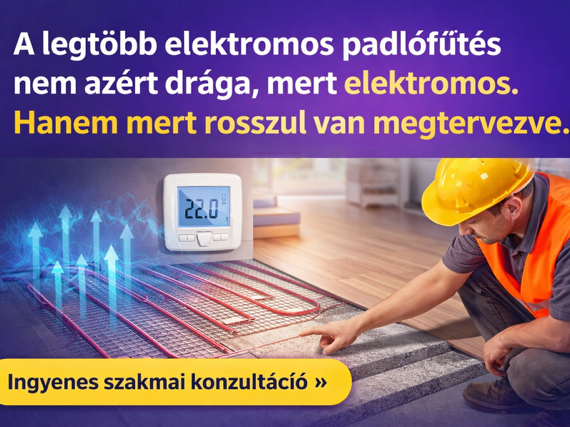 elektromos padlófűtés hatékony tervezéssel családi házban