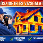 Hőkamerás épület vizsgálat családi házon, hőveszteség és hőhidak feltárása