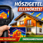 Hőkamerás épület vizsgálat családi házon, hőveszteség hőhidak feltárása