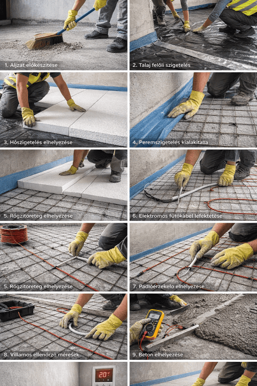 Járdafűtés elektromos fűtőkábellel – hó- és jégmentes járda